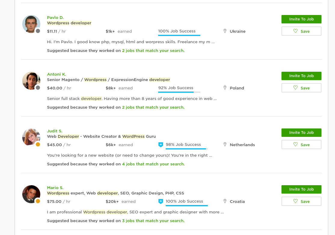 upwork feedback