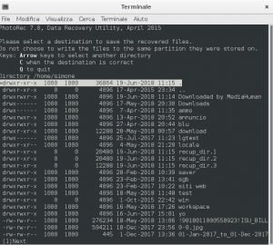 photorec recupero dati
