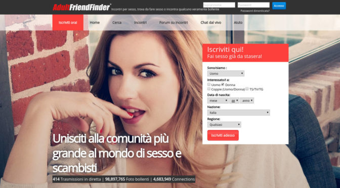 Adult Friend Finder: recensione ed opinioni