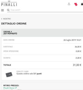 pinalli ordine