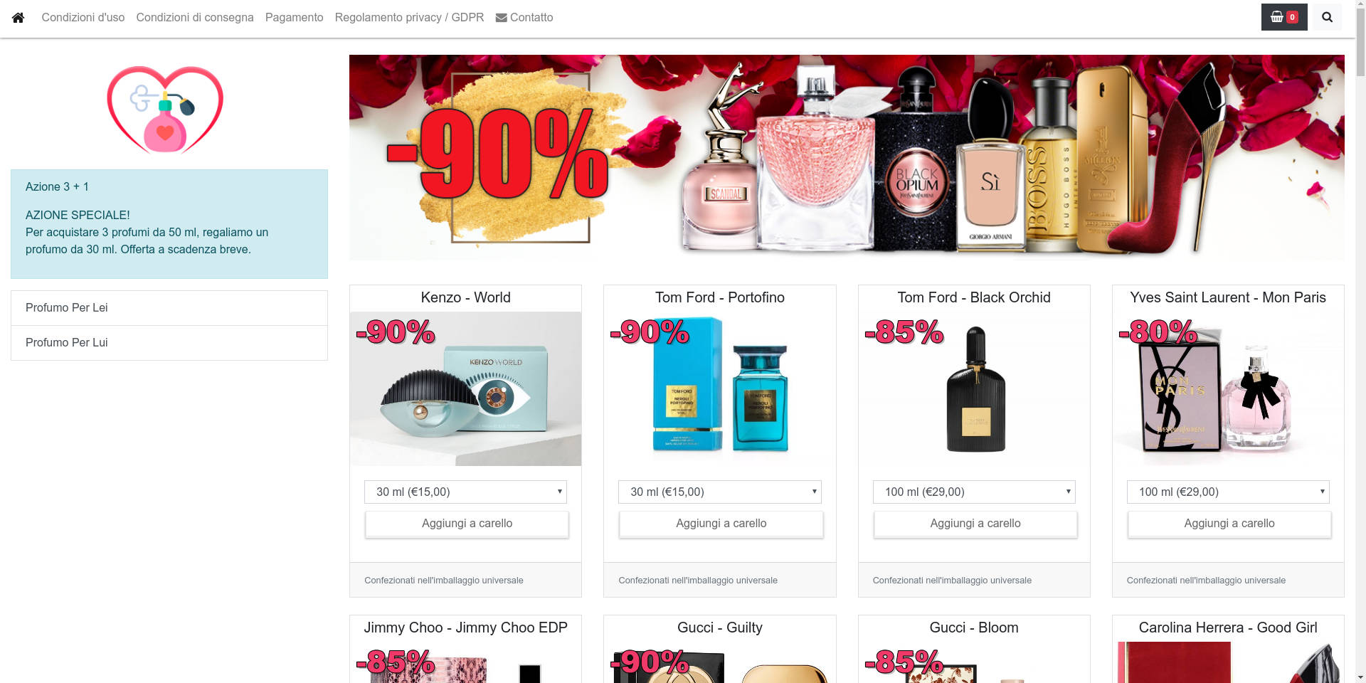 profumi originali in offerta