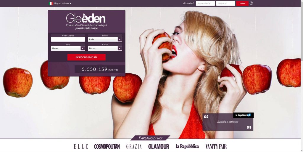 gleeden homepage